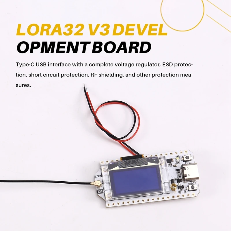 New-Lora32 V3 915MHZ ESP32-S3 Wifi+BT ESP32 Dev Board SX1262 CP2102 OLED Display Lora Kit With Case Upgraded Version