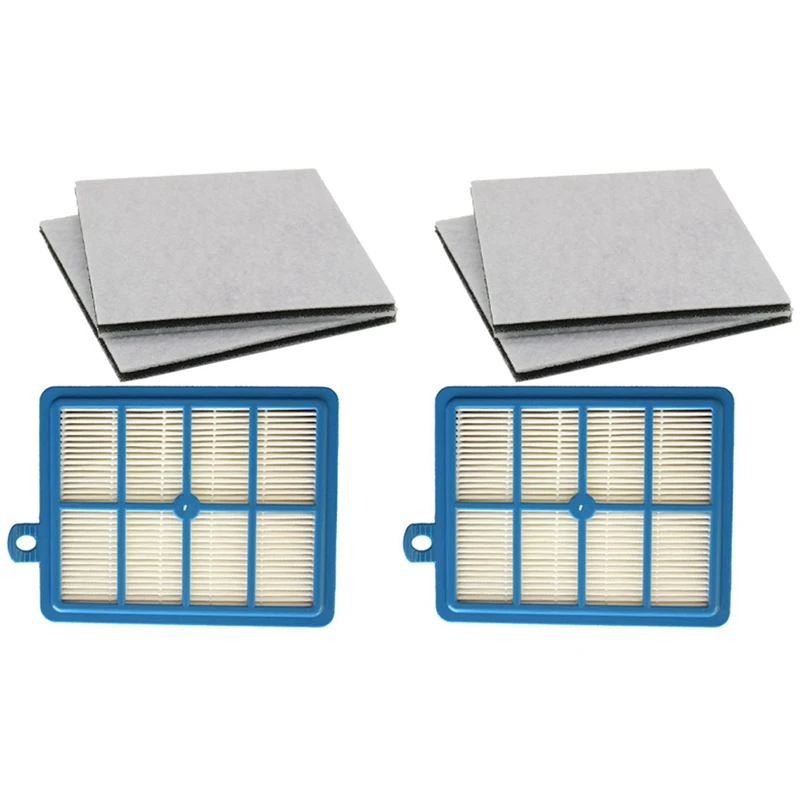 2Pcs Hepa Filter + 4Pcs Motor Cotton Filter For  Electrolux AEG EFH12W AEF12W FC8031 EL012W FC9080 FC9088