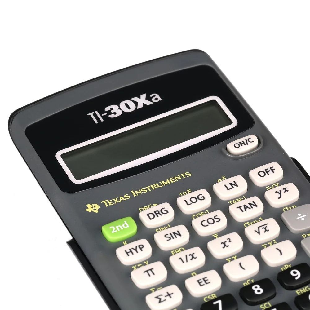 TI-30XA 공학용 계산기 10자리 LCD 디스플레이 이상적인 수학 과학 사전 대수 대수학 고등학교 중학교 사용