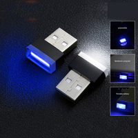 1Pc Mini USB Inner LED Car Light Auto Interior Atmosphere Light Decorative Lamp Lighting PC Auto Colorful Light Car interior