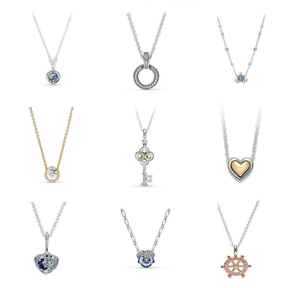 

New hot selling snowflake earth pumpkin car necklace DIY basic collarbone chain holiday gift