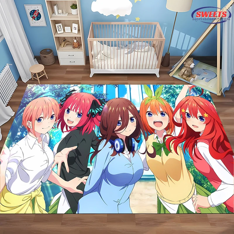 New Shelves!Bilibili The Quintessential Quintuplets Carpet,Living Room Bedroom Office Kid's Room of Choice,Non-slip Washable Mat