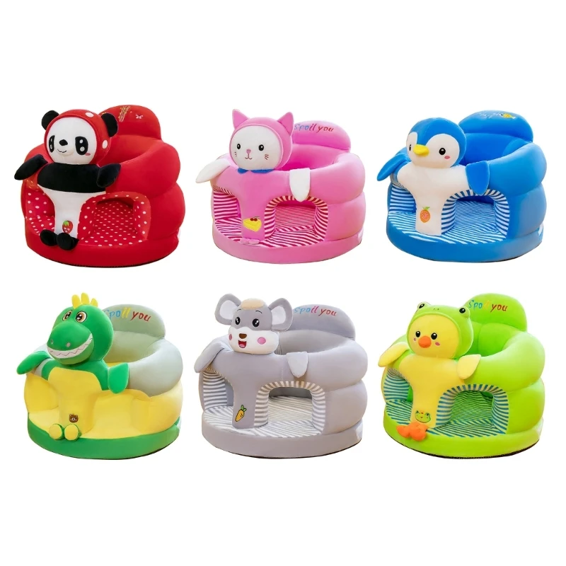 

W3JF Kids Cartoon Animal Sofa Chair Comfortable Baby Support for Learning to Sit