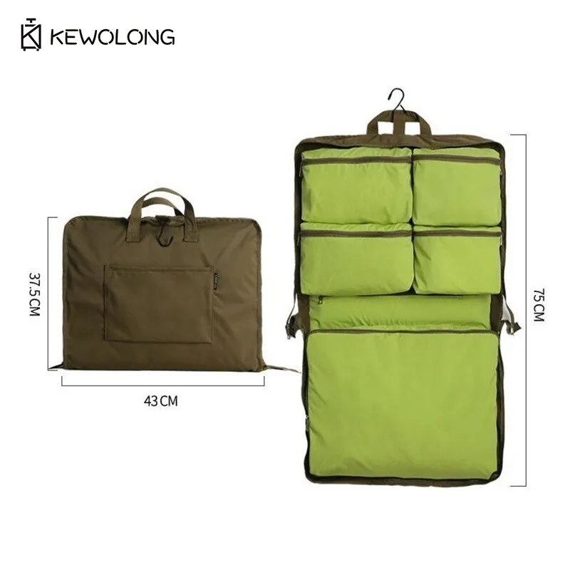 Waterproof Travel Packing Cubes Set with Hanging Hook, Portable Clothing & Cosmetic Organizer for Luggage