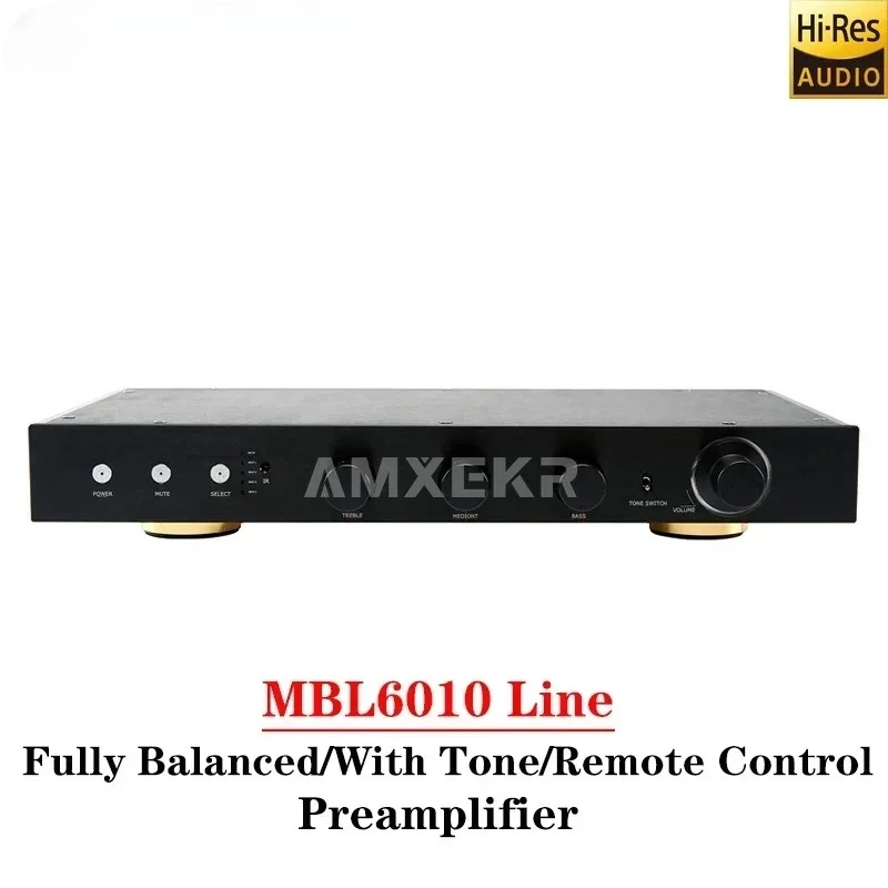 

6x Magnification MBL6010 Line HIFI Preamplifier RC5534 JRC5532 Fully Balanced XLR with Tone Remote Control for Amplifier Audio