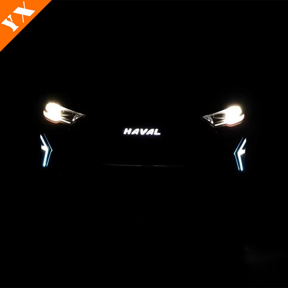 LED Car Logo Car Front Logo Car Front Machine Logo Replacement Accessories For Great Wall Haval series H2 H6 H9 M6 F7 Jolion