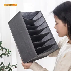 Grey 9 Grid Storage Box Non Woven Durable Washable Space Saving Layered Arrangement Pants Clothes Underwear Wardrobe Storage