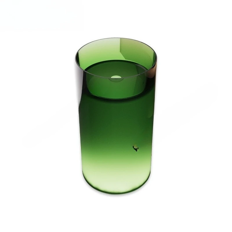 Pure resin floor-to-ceiling color crystal wash basin is minimalist and light luxury