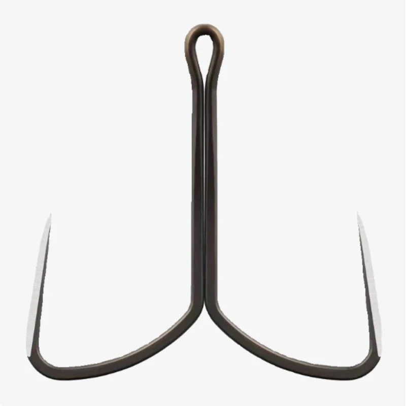 

High Carbon Steel Butterfly Hooks Long Shank Blade Scale Breaking Two Anchor Hooks Float Bottom Rolling Freshwater Duple Hooks