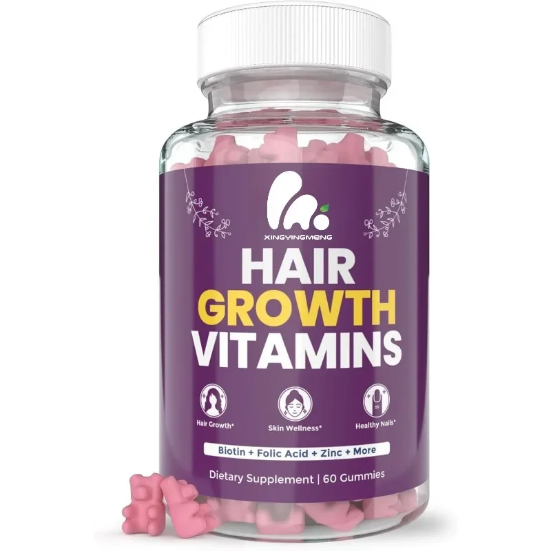 

Biotin 5000mcg Hair, Skin, and Nail Vitamin Gummies - Biotin Gummies for Hair Growth and Skin Gloss