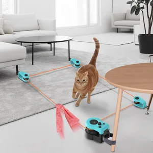 Katze läuft interaktives Radkatze Spielzeug, das Strohhalm bis Innengeschwindigkeit verstellbarer Jagdkatze mit Fernbedienung läuft 10 Hauptverkaufsteppich -Fitness Rolante - №8