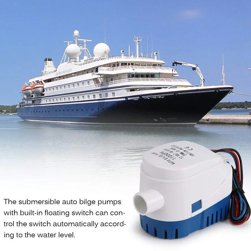 Automatic 12V 1100GBH Bilge Water Pump Submersible Pumps with Float Switch