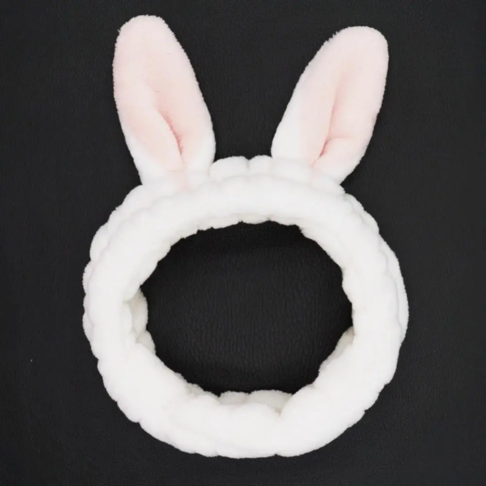 Women Headband Lovely Girls Rabbit Ears Hair Band For Shower Facial Cleaning Makeup