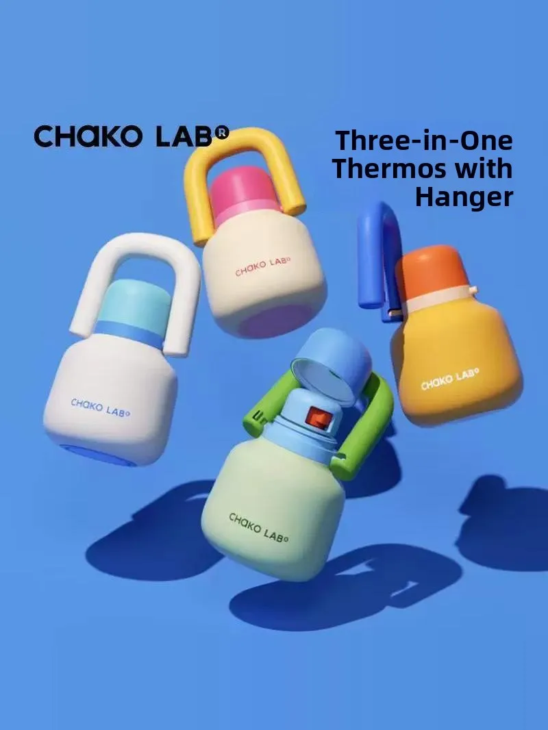 Chakolab Large Capacity Stainless Steel Insulated Water Bottle Straw Cup Portable Macaron Colored Beverage Container for Women view 4