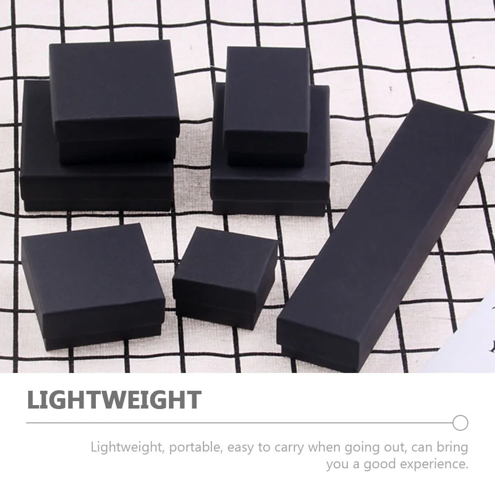 

6 Pcs Portable Jewelry Box Gift Travel Necklace Favor Cardboard Small Earring Packing Boxes