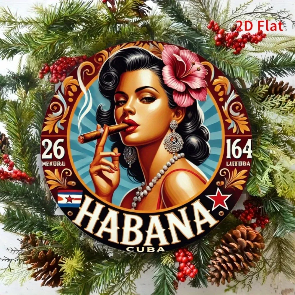 Ilustraciones vintage de Havana, Cuba con mujeres de estilo retro, cigarros y plantas tropicales: perfectas para restaurantes con temática cubana y