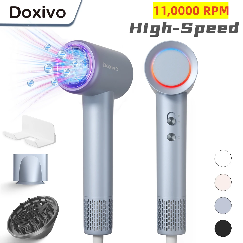 Doxivo Hair Dryer 110,000 RPM Professional Negative Lonic Hair Dryer 1500W High-Speed With Brushless Blow  Fast Drying Low Noise