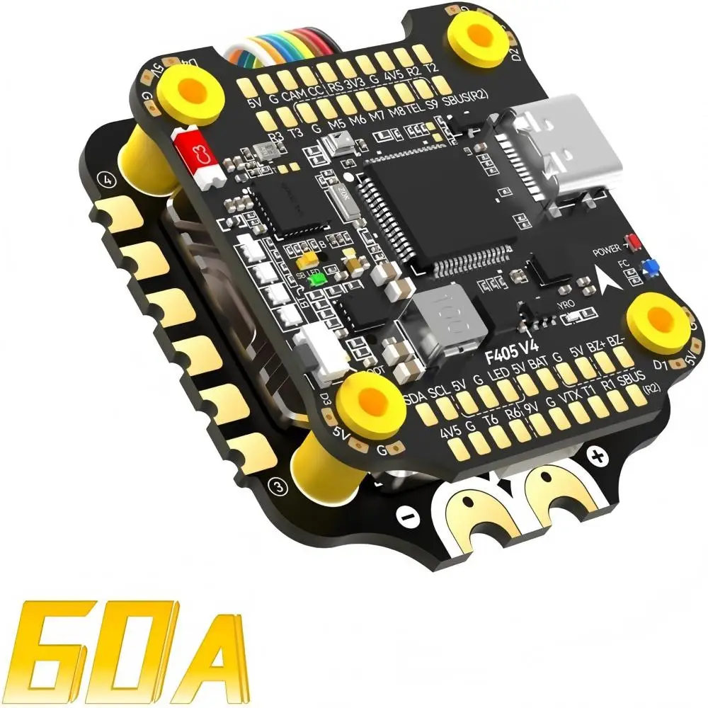 ชุดควบคุมการบิน F405 V4 BLS 60A ขนาด 30x30 มม. และชุดควบคุมความเร็ว ESC BLHELIS 60A 4in1 ใช้ได้กับโดรน Freestyle FPV ชิ้นส่วน DIY