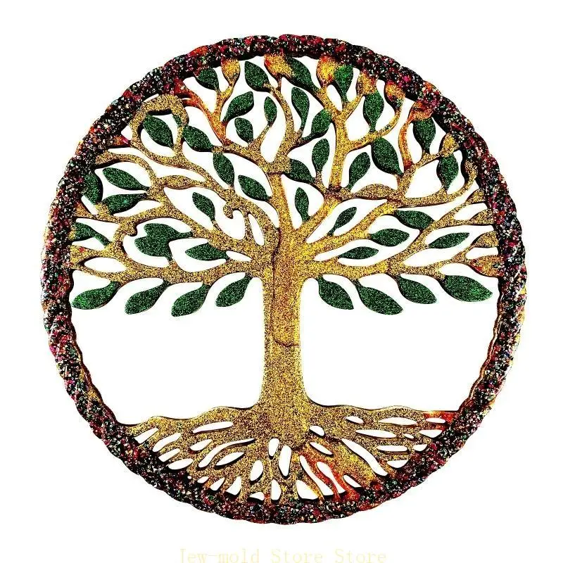 

C71B House Decoration Crystal Resin Mold Template for w/ Tear-resistant Easy Demold Clean Party Holiday Life Tree Ornament Mo