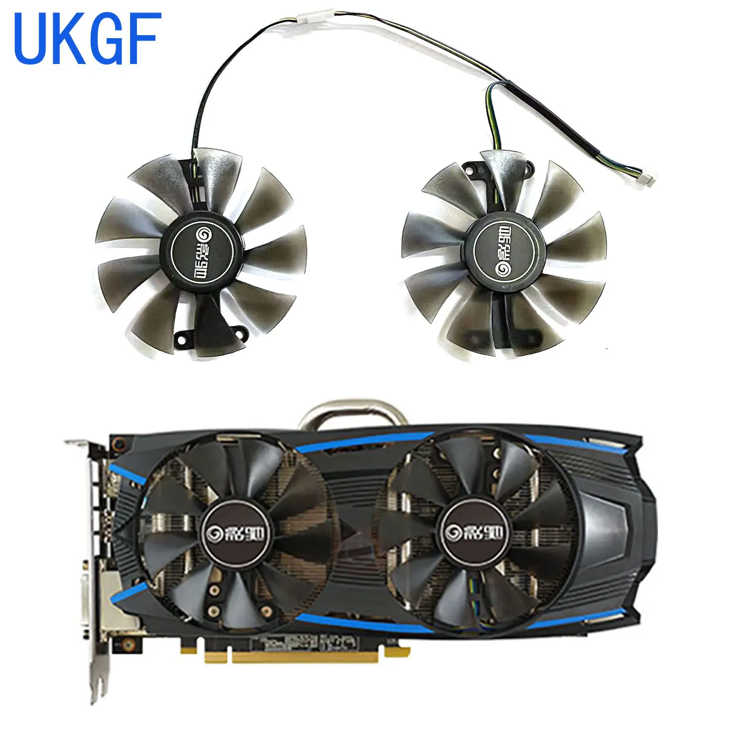 Brand new 85MM 4PIN GTX950 960 GPU fan for GALAXY GTX950 GTX960 KFA2 GALAXY GeForce GTX1060 EXOC 6GB graphics card