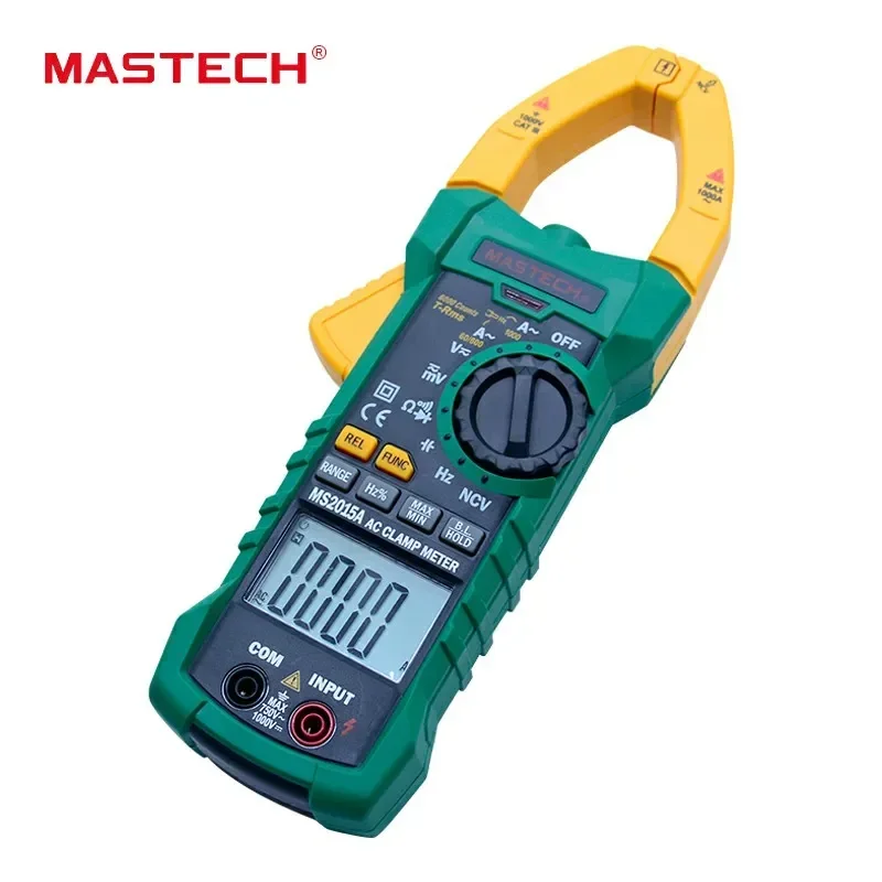 MASTECH MS2015A Digital Clamp Meter Multimeter Professional AC 1000A Current Voltage Tester T-RMS Capacitor Frequency NCV Meter