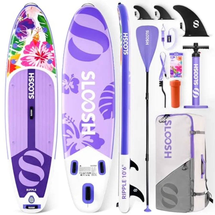

Inflatable Stand Up Paddle Board 10'6 for youth adults PVC material blue non-slip EVA deck ultra-light carry bag pump included