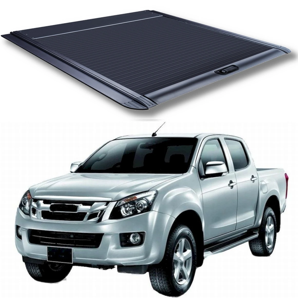 Retractable aluminum roller shutter roll up tonneau cover  for ISUZU D-MAX American Edition