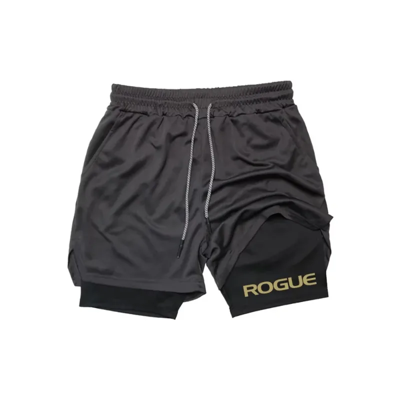 

Men's Running Shorts 2-in-1 Double-layer Compression Sports Shorts Sportswear Summer Gym Fitness Training Jogging Pants Clothing