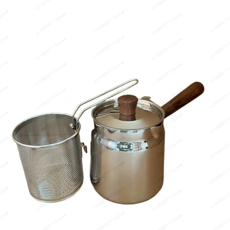 

Кастрюля для жарки из нержавеющей стали объемом 2 л с корзиной, индукционной конструкцией, высокой боковой конструкцией для домашней кухни