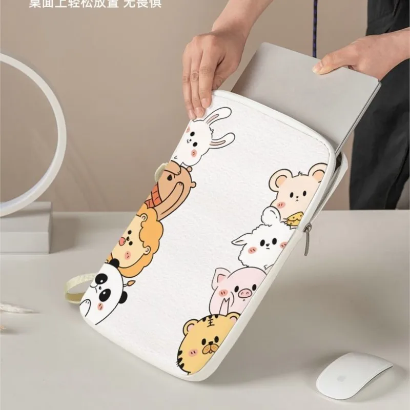 Ins Cat Cute Laptop Sleeve Bag Case 10 11 12 13 13.3 14 15 16 Inch Notebook Pouch Carrying Macbook Air 13.6 M2 Pro Shockproof