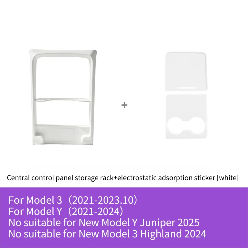 Mittelkonsolen-Abdeckung für Tesla Model 3 Y 2021-2023 Zentrales Bedienfeld Rahmen Aufbewahrungsbox Organizer Brillenhalter Zubehör – Detail 8
