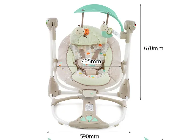 Baby cradle swing Crib with baby shaker toy High standard durable electric baby cradle swing chair