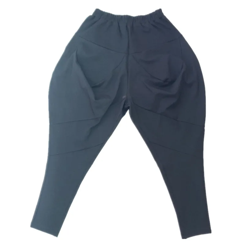 Dark Fashion Solid Color Simple Loose Ankle-Tied Pants Men's Personality Designer Big Crotch