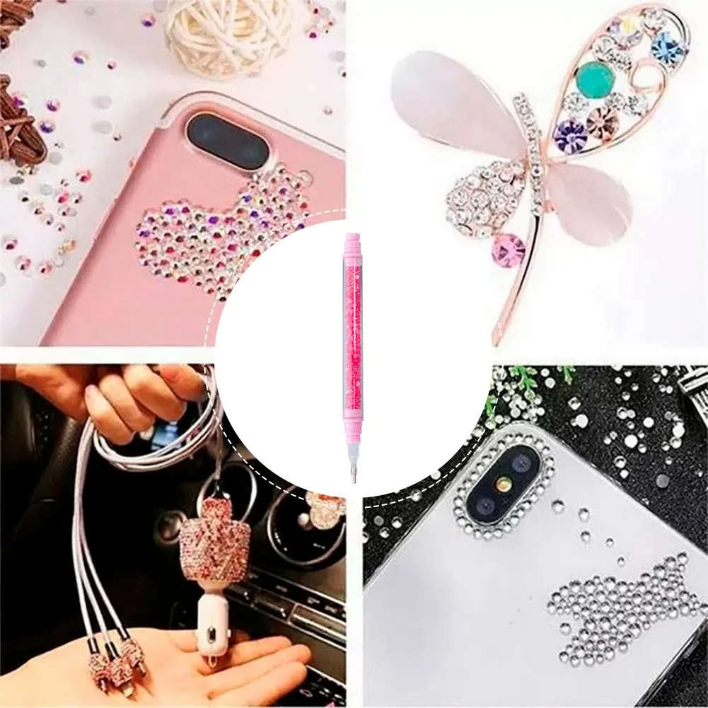 DIY Diamonds Mosaic Pen Art Crafts Diamond Rhinestones Pen Creative Smooth Exquisite Durable Eco-friendly for Handcrafts Making