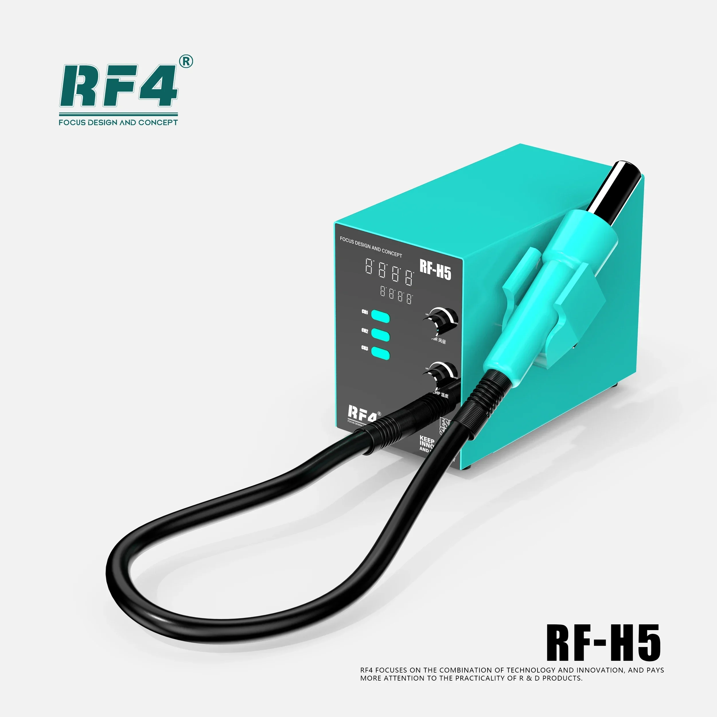 Pistola de aire caliente RF4, estación de desoldar de retrabajo Digital BGA, secador de calor de eliminación rápida para teléfono PCB SMD,