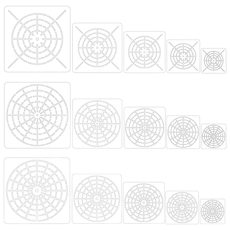 15 Pieces Mandala Dot Painting Tool Stencils Set, Reusable Mandala Stencil Template For Rock Wood Canvas DIY Painting