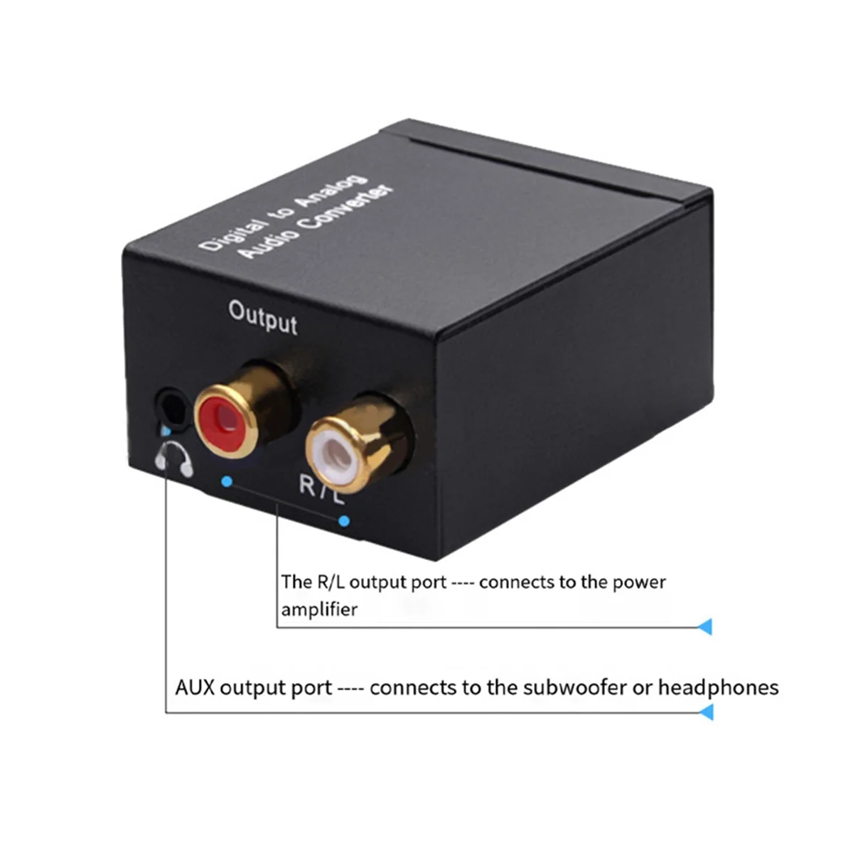 Digital Audio Decoder 3.5mm Jack Coaxial Optical Fiber Digital to Analog Audio Converter SPDIF Digital Audio Amplifier