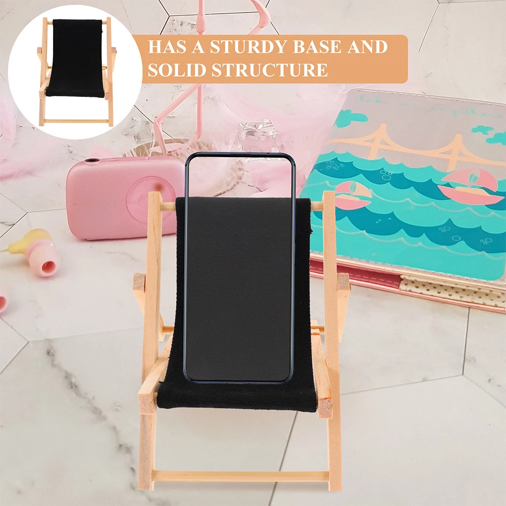 

2 Pcs Mobile Phone Holder Decoration Stand Desktop Cute Bracket Chair Cellphone Portable