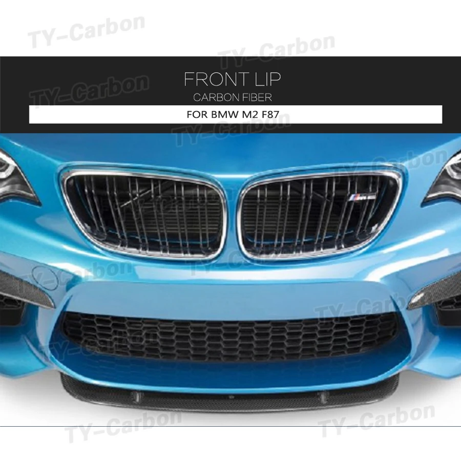 Carbon Fiber FRP Front Lip Spoiler Short Chin Apron For BMW 2 Series F87 M2 2016 - 2019 Bumper Shovel Guard Plate Car Styling