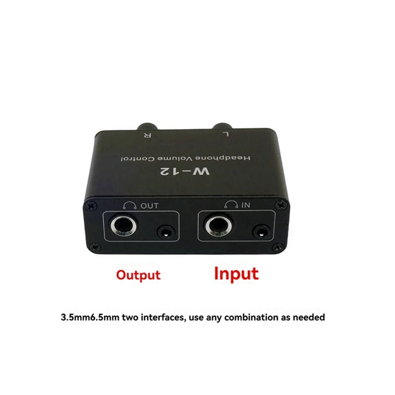 Sound Controller Headphone Volume Control 3.5mm + 6.35mm Stereo Volume Controller Adjustment for Left and Right Channels-ABAM