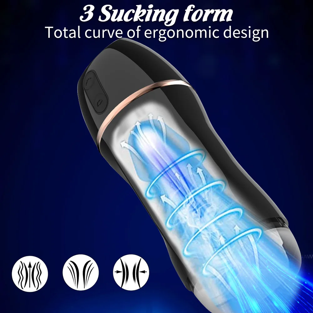 Sucking Vibration Real Deep Throat Exercise Trainer Men's Electric Penis Stretcher Male Masturbator Sex Toys for Men Adult