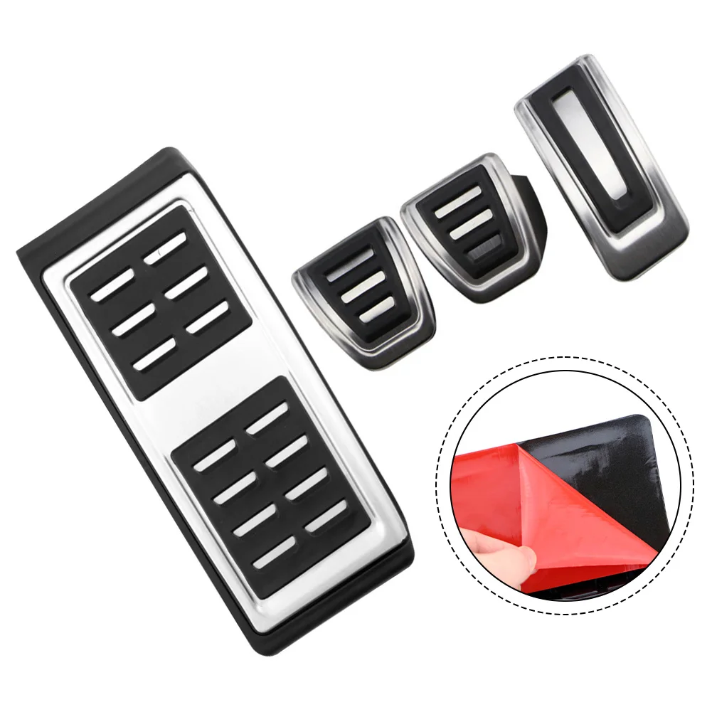 Pedal Grip Enhancement Car Interior Upgrade Stainless Steel Pedals Improved Safety Control Modern Sporty Design