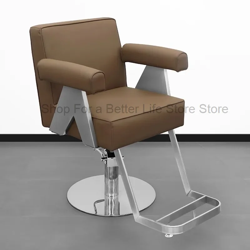 

Luxury Metal Barber Chairs Professional Stool Aesthetic Beauty Barber Chairs Comfortable Silla De Barbero Salon Equipment