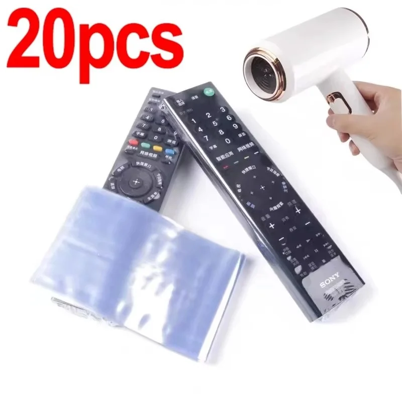 5-20pcs Shrink Wrap Bags Transparent Cover Air Conditioner Smart TV Remote Control Protective Case Dustproof Anti-oxidation Film