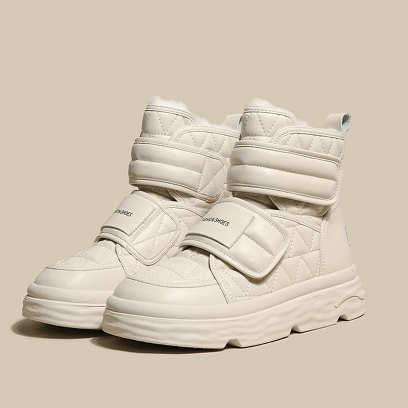 

Женские ботильоны на плоской подошве, короткая плюшевая теплая хлопковая обувь, модные зимние ботинки 2025, новые брендовые прогулочные уютные Mujer Botas