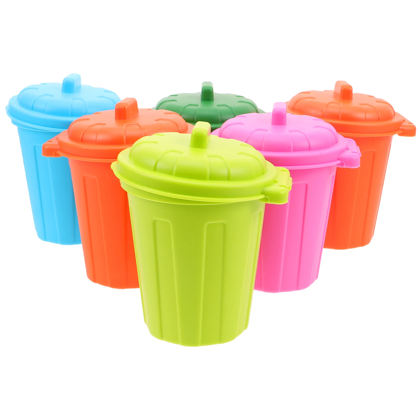 6 stuks Mini Bureau Prullenbak Leuke Kleine Vuilnisbak Draagbare Tafelblad Organizer voor Klaslokaal Studeerkamer Decoratieve Prullenbak