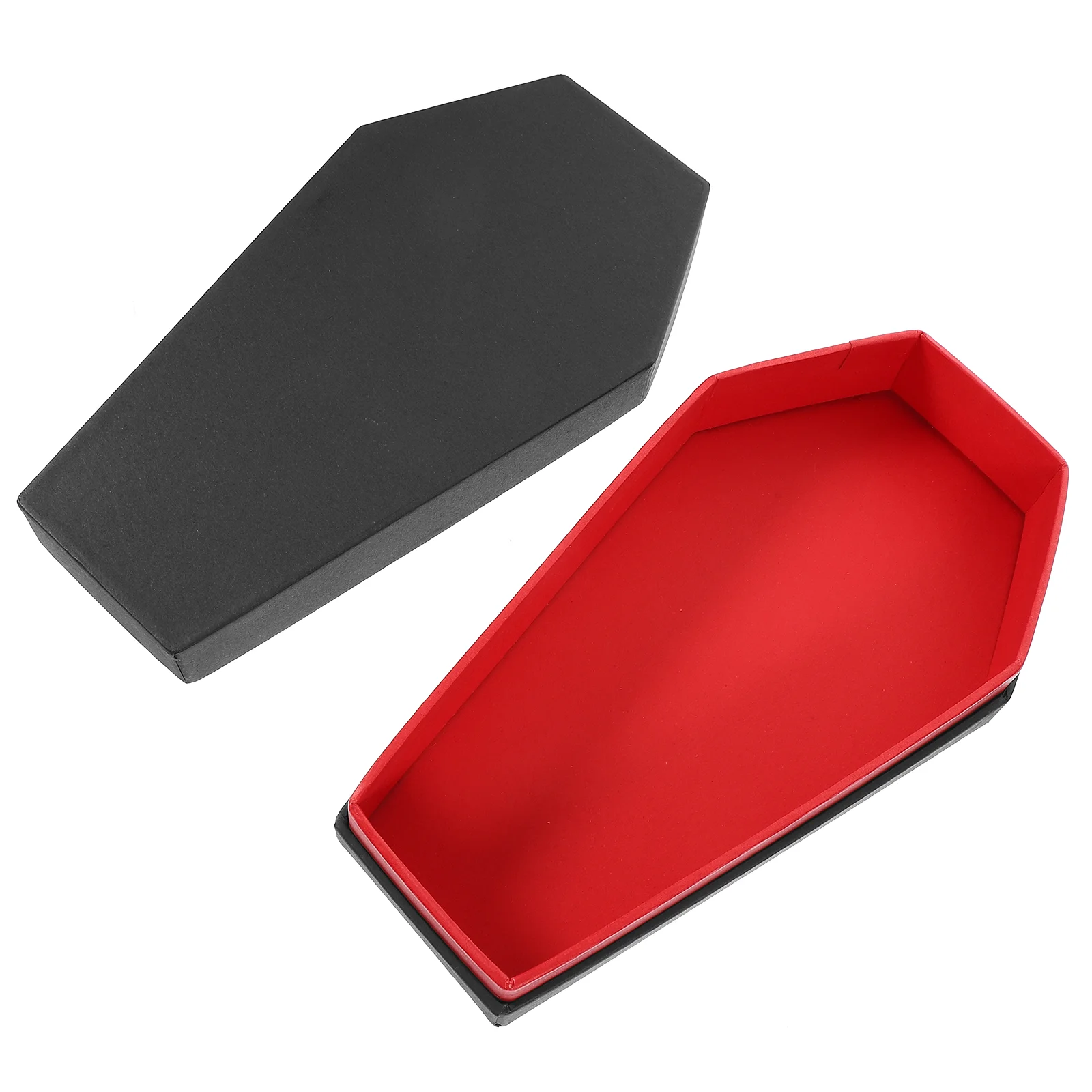 Mini Gothic Coffin Gift Box Halloween Jewelry Storage Present Case Black Ring Holder Treat Container Party Favor Wrap