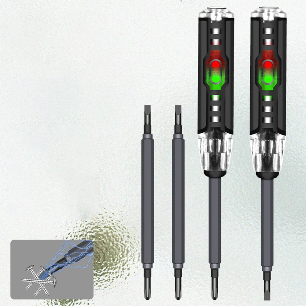 Live/Neutral Detection Pen with Integrated Dual-Tip Screwdriver for Electricians Conducting On-Site Wiring Diagnostics