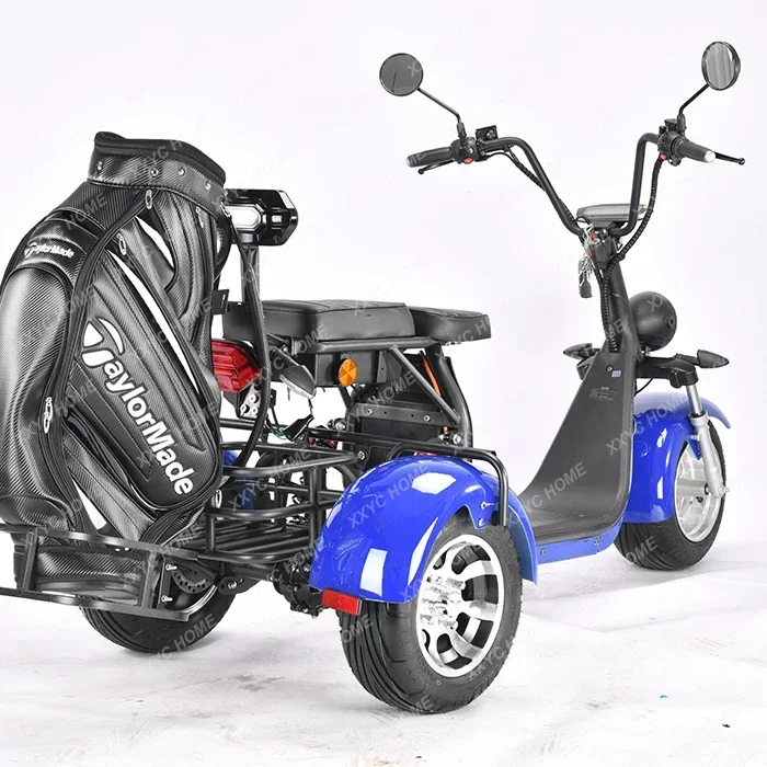 Scooter elétrico 3 rodas clube de golfe curso pneu gordo seguro esporte tipo trike citycoco modelo triciclo de golfe