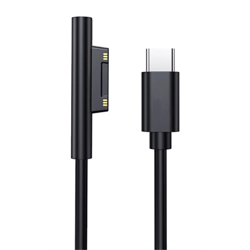 Type C Power Supply Charger Adapter Durable Material PD Cord Fast Charging Cable for Surface Pro 7/6/54/3 Book/Book 2